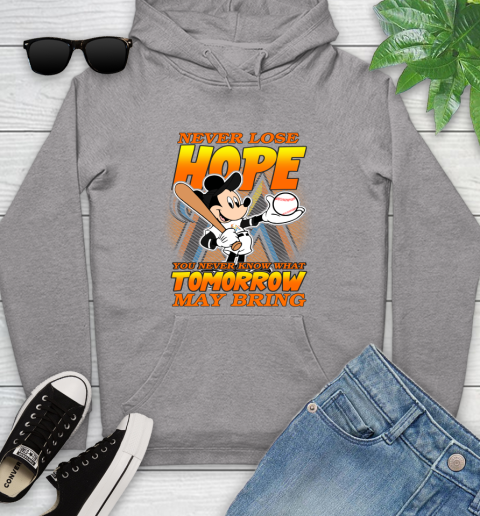 Miami Marlins MLB Baseball Mickey Disney Never Lose Hope Youth Hoodie 6