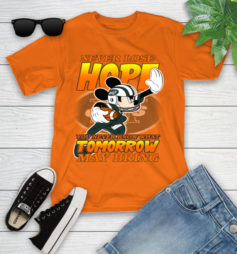 New York Jets NFL Football Mickey Disney Never Lose Hope Youth T-Shirt 9