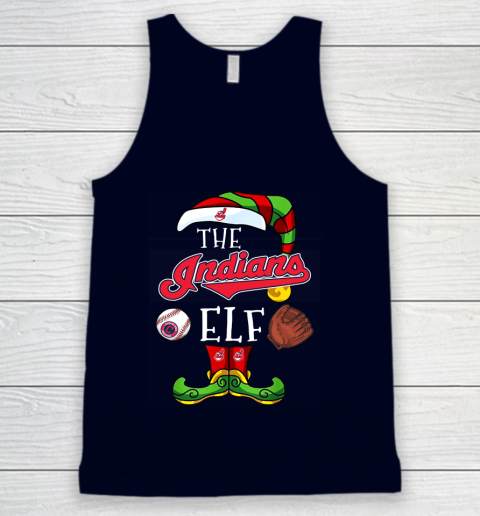 Cleveland Indians Christmas ELF Funny MLB Tank Top 2