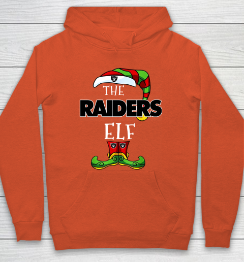 Oakland Raiders Christmas ELF Funny NFL Hoodie 3