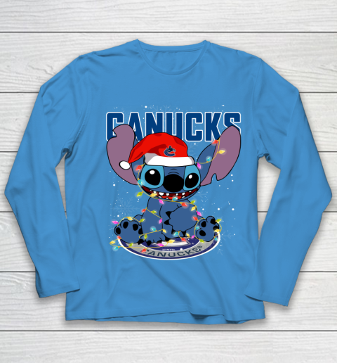 Vancouver Canucks NHL Hockey noel stitch Christmas Youth Long Sleeve 4
