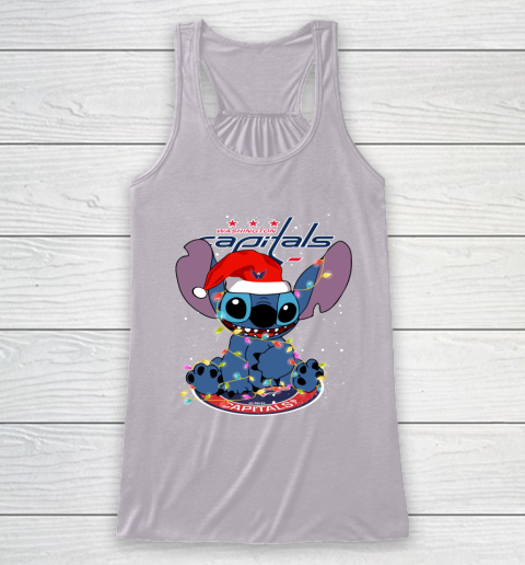 Washington Capitals NHL Hockey noel stitch Christmas Racerback Tank 3
