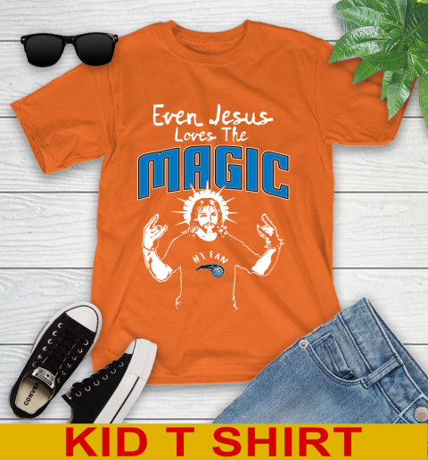 Orlando Magic NBA Basketball Even Jesus Loves The Magic Shirt Youth T-Shirt 8