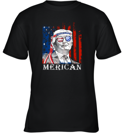 zpks merica donald trump 4th of july american flag shirts youth t shirt 26 front black