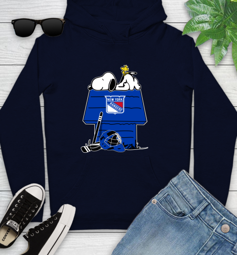 New York Rangers NHL Hockey Snoopy Woodstock The Peanuts Movie Youth Hoodie 4