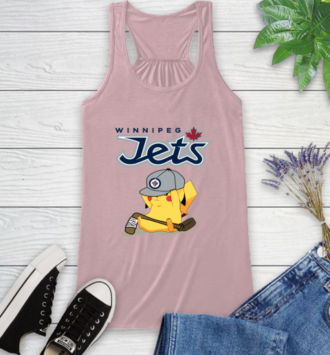 NHL Pikachu Hockey Sports Winnipeg Jets Racerback Tank 11