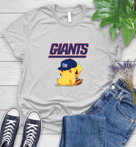 NFL Pikachu Football Sports New York Giants Women's T-Shirt