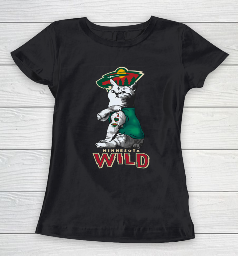 NHL My Cat Loves Minnesota Wild Hockey Women's T-Shirt