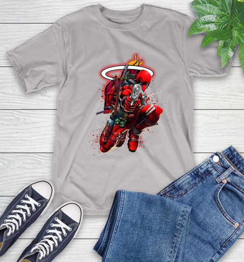 NBA Deadpool Marvel Comics Sports Basketball Miami Heat T-Shirt 12