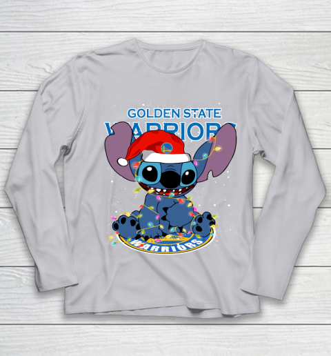 Golden State Warriors NBA noel stitch Basketball Christmas Youth Long Sleeve 3