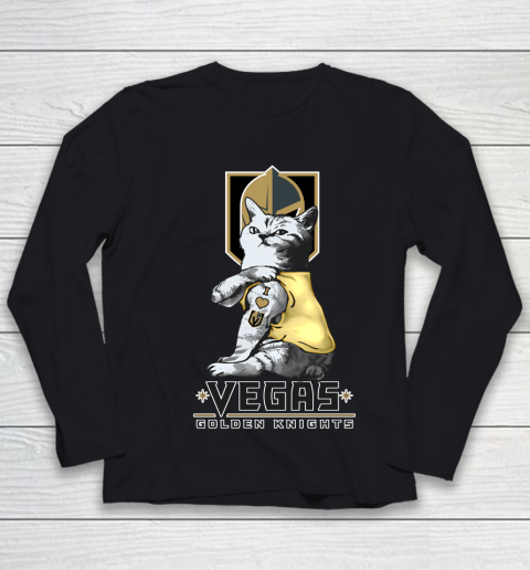 NHL My Cat Loves Vegas Golden Knights Hockey Youth Long Sleeve