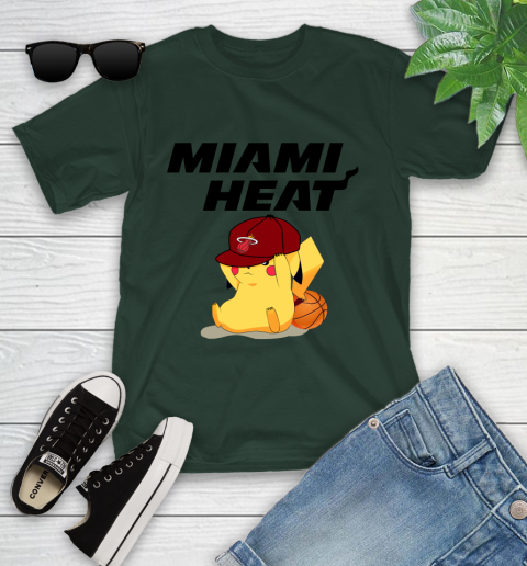 NBA Pikachu Basketball Sports Miami Heat Youth T-Shirt 5