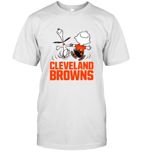 Snoopy And Charlie Brown Happy Cleveland Browns Fans T-Shirt - T-shirts Low  Price