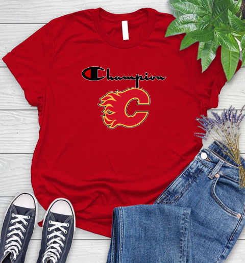 NHL Hockey Calgary Flames Champion Shirt Women's T-Shirt 9