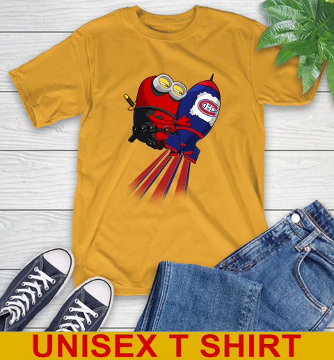 NHL Hockey Montreal Canadiens Deadpool Minion Marvel Shirt T-Shirt 2