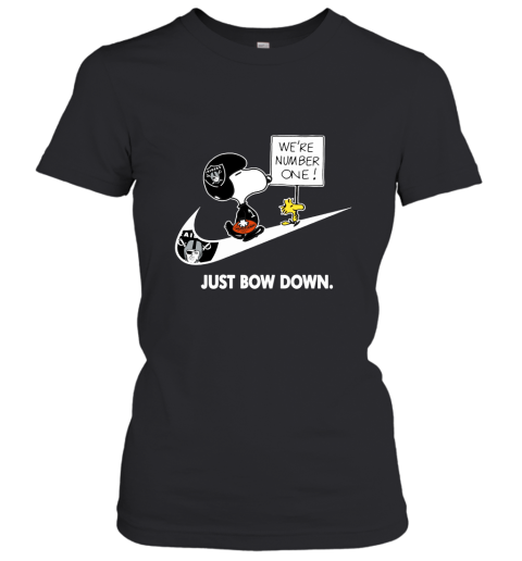 Oakland Raiders Are Number One – Just Bow Down Snoopy Women's T-Shirt