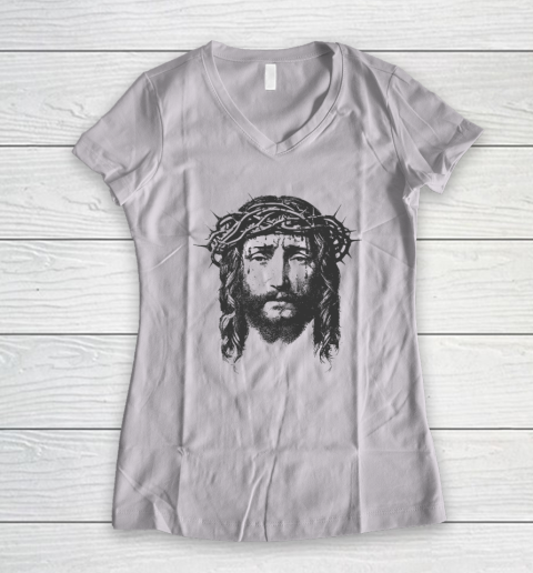 CJ Stroud Jesus Women's V-Neck T-Shirt