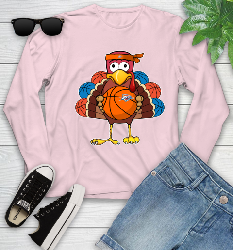 Oklahoma City Thunder Turkey thanksgiving day Youth Long Sleeve 10