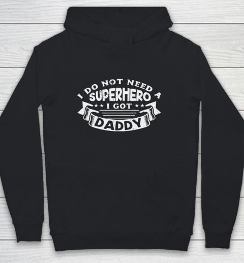 Father's Day Funny Gift Ideas Apparel  Daddy Superhero Dad Son Shirt T Shirt Youth Hoodie