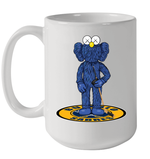 NHL Hockey Buffalo Sabres Kaws Bff Blue Figure Shirt Ceramic Mug 15oz