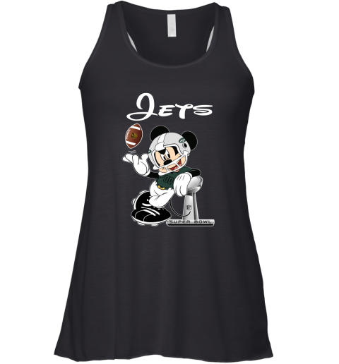 Mickey Jets Taking The Super Bowl Trophy Football Racerback Tank