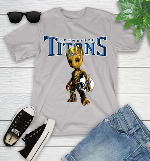 Tennessee Titans NFL Football Groot Marvel Guardians Of The Galaxy Youth T-Shirt 12