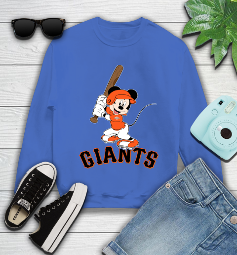 MLB Baseball San Francisco Giants Cheerful Mickey Mouse Shirt Youth Sweatshirt 7