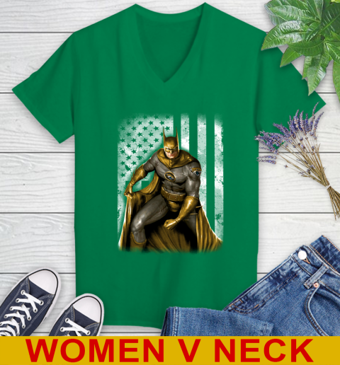 Jacksonville Jaguars NFL Football Batman DC American Flag Shirt Women's V-Neck T-Shirt 5