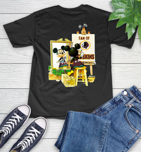 NFL Football Washington Redskins Mickey Drawing Shirt 46