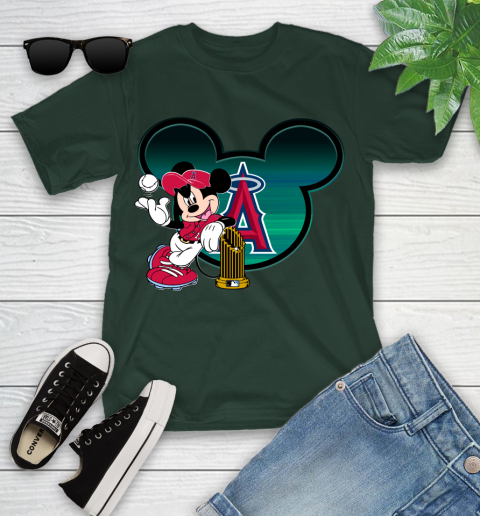 MLB Los Angeles Angels The Commissioner's Trophy Mickey Mouse Disney Youth T-Shirt 5