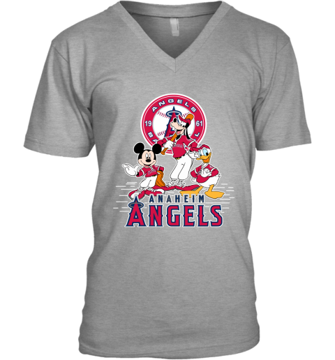 MLB Los Angeles Angels Mickey Mouse Donald Duck Goofy Baseball T Shirt T- Shirt