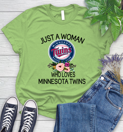 MLB Just A Woman Who Loves Minnesota Twins Baseball Sports Women's T-Shirt 7