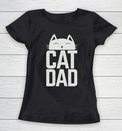 Father's Day Funny Gift Ideas Apparel  Cat Feline Dad Father T Shirt Women's T-Shirt