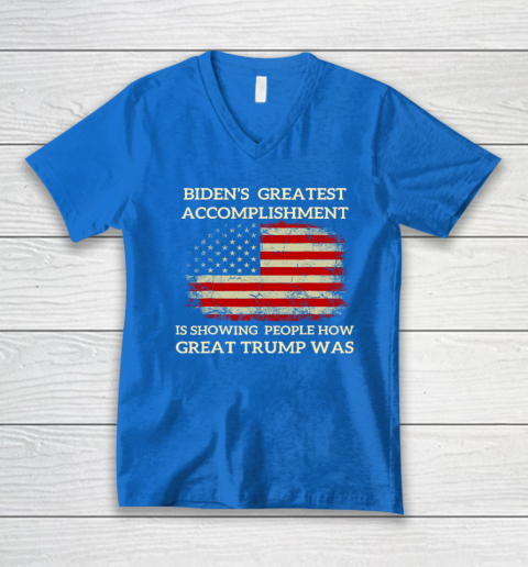 Funny Biden's Greatest Accomplishment Is Showing Trump 2024 V-Neck T-Shirt 4