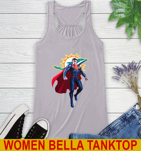 NFL Superman DC Sports Football Miami Dolphins Racerback Tank 5