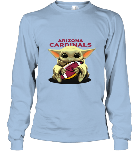 Baby Yoda Loves The Arizona Cardinals 30xf baby yoda loves the arizona cardinals long sleeve tee 14 front light blue