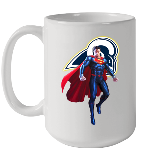 NFL Superman DC Sports Football Los Angeles Rams Ceramic Mug 15oz