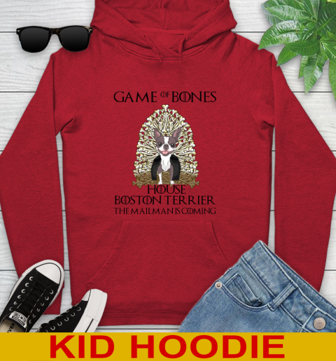 Game of bones house boston terrier dog the mailman is coming tshirt 119