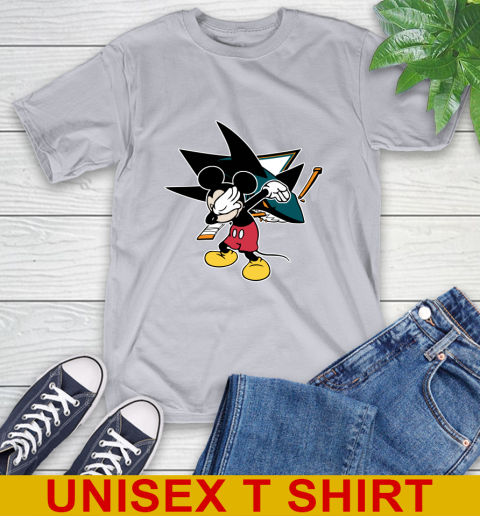 San Jose Sharks NHL Hockey Dabbing Mickey Disney Sports T-Shirt 6