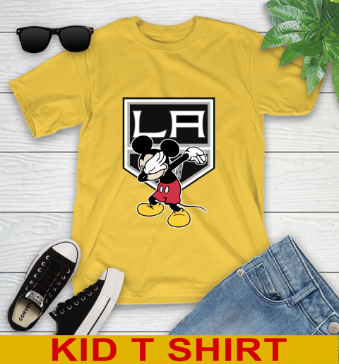 Los Angeles Kings NHL Hockey Dabbing Mickey Disney Sports Youth T-Shirt 8
