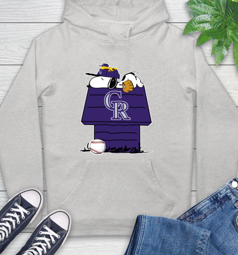 MLB Colorado Rockies Snoopy Woodstock The Peanuts Movie Baseball T Shirt Hoodie
