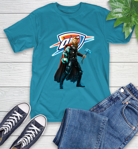 NBA Thor Avengers Endgame Basketball Oklahoma City Thunder T-Shirt 8