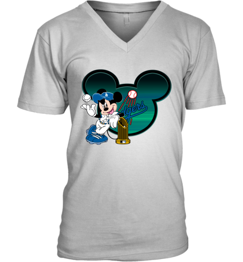 Hot Disney Mickey Mouse Loves Los Angeles Dodgers Heart Shirt