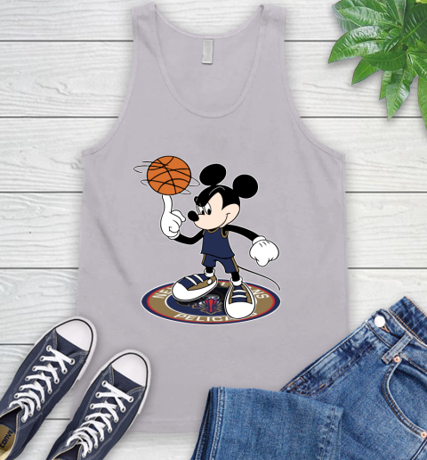 NBA Basketball New Orleans Pelicans Cheerful Mickey Disney Shirt Tank Top 4