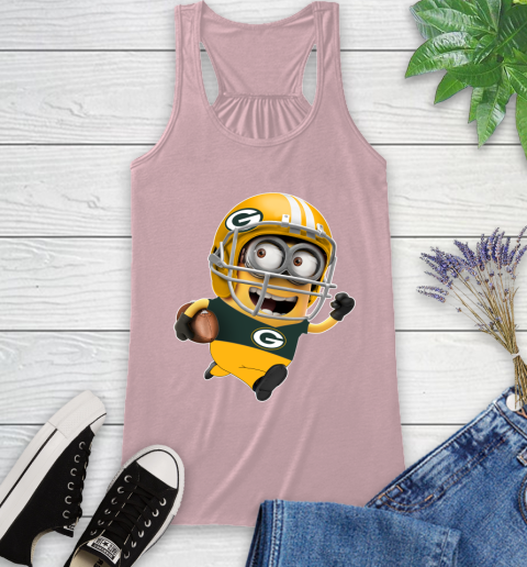 NFL Green Bay Packers Minions Disney Football Sports Racerback Tank 11