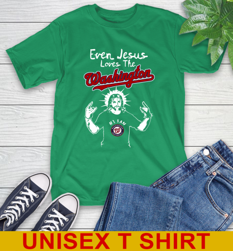 Washington Nationals MLB Baseball Even Jesus Loves The Washington Shirt T-Shirt 7
