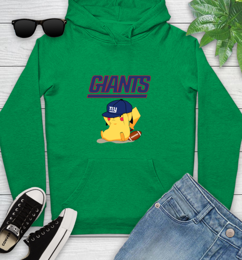 NFL Pikachu Football Sports New York Giants Youth Hoodie 7