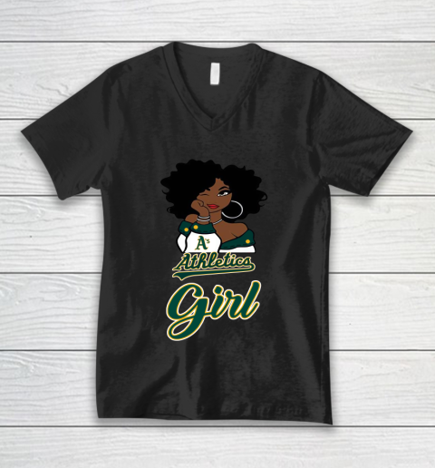 Oakland Athleticss Girl MLB V-Neck T-Shirt