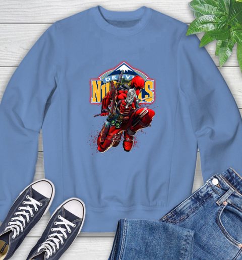 NBA Deadpool Marvel Comics Sports Basketball Denver Nuggets Sweatshirt 11