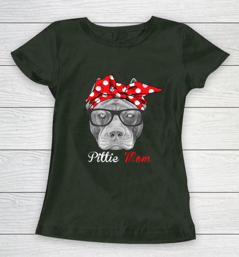 Dog Mom Shirt Pittie Mom Shirt for Pitbull Dog Lovers Mothers Day Women's T-Shirt 4